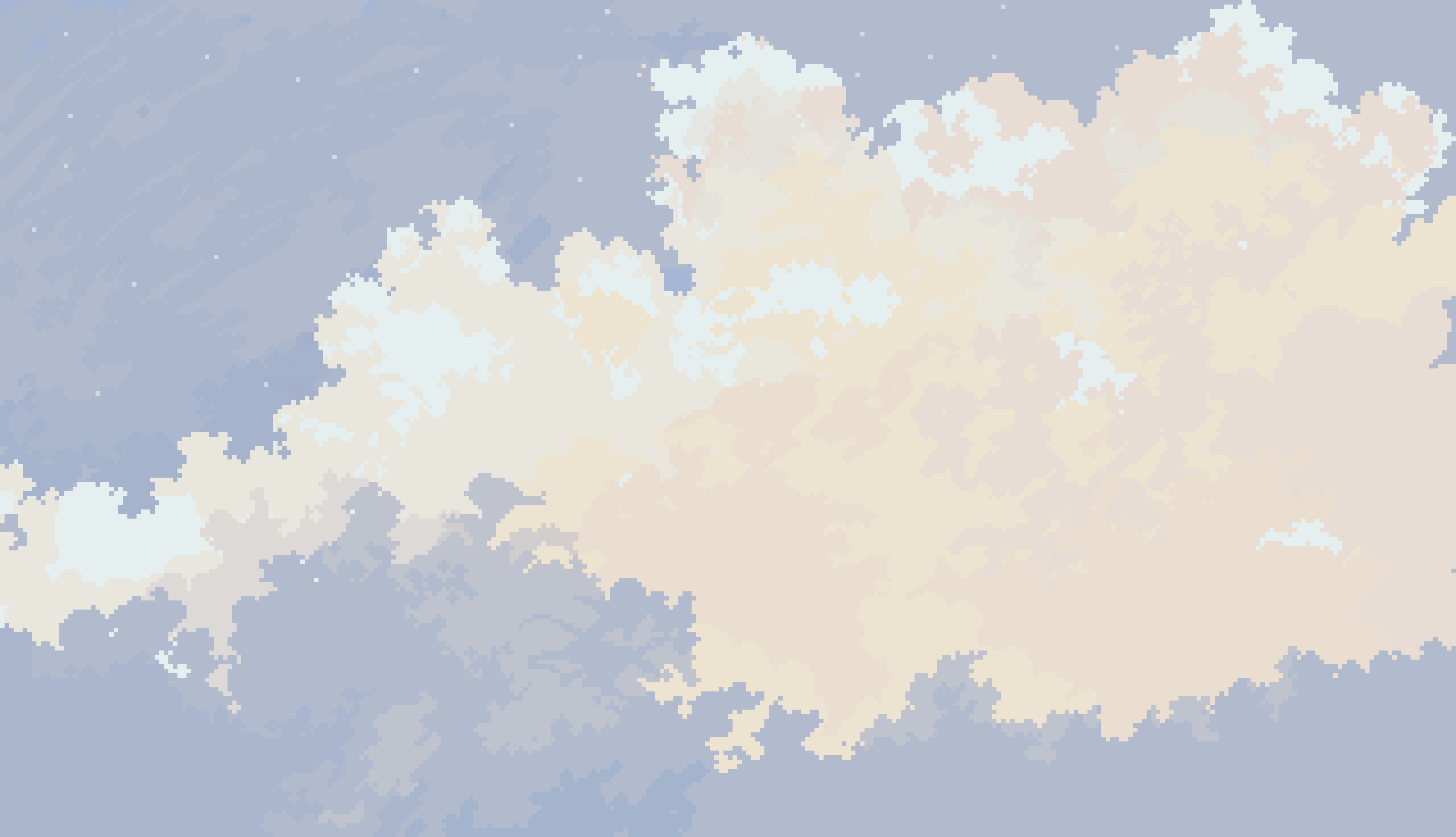 Estudio de nubes en pixel art