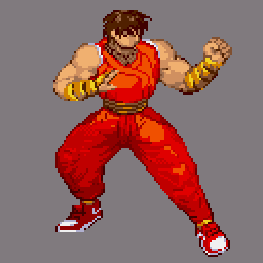 Guy de Street Fighter en pixel art